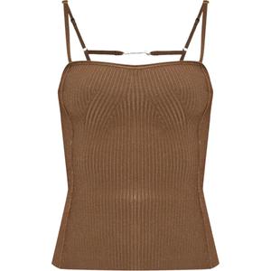 Ребристый топ-майка Jacquemus, коричневый