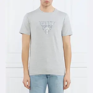 Футболка из нержавеющей стали, СС, угадайте, гео, триа облегающий крой Guess, серый