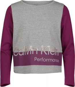 Спортивная футболка Calvin Klein для девочек с длинным рукавом, Grey Barred