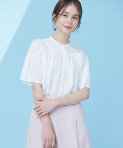 Топ с расклешенными рукавами и эффектом сухого прикосновения Suite, цвет Ivory [002]