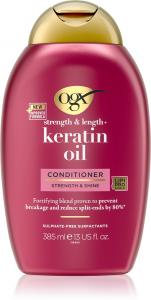 Укрепляющий кондиционер с кератином и аргановым маслом Ogx, 385 мл