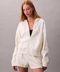 (W) Худи на молнии из махровой ткани с логотипом Calvin Klein, джинсы Calvin Klein 47C243G