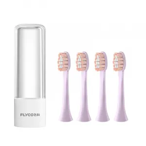 Набор сменных насадок для электрической зубной щетки FT7106/FT7105/FT7205, 4 шт, для взрослых, звуковые насадки TH01 FLYCO, Romance Powder *4 Sticks