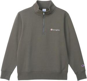 Мужская толстовка Champion C8-Y014Z с длинным рукавом, начесом, из хлопка, с логотипом США и застежкой-молнией до середины груди, темно-серый