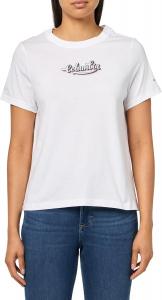 Женская футболка Columbia Rolling Bend с коротким рукавом и принтом, White/Elevated Script