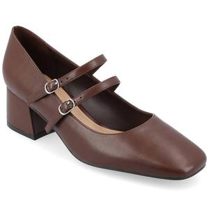 Женские туфли Мэри Джейн из искусственной кожи Journee Collection Nally Tru Comfort из пеноматериала, коричневый