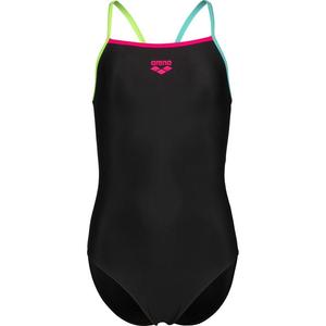 Купальник для девочек, купальник-капля, однотонный Arena, черный