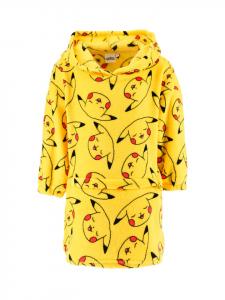Pokémon Толстовка с капюшоном в виде пледа, желтого цвета