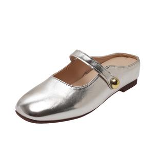 Сандалии детские, подростковые, с амортизаторами, устойчивые к истиранию, противоскользящие, с низким верхом Peter pan, серебряный