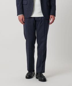 Брюки без складок из меланжевого трикотажа в клетку - Комплект A Day In The Life, цвет Navy