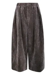 Брюки с защипами Uma Wang, серый