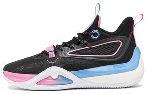 Баскетбольные кроссовки мужские высокие черные/синие/розовые Xtep