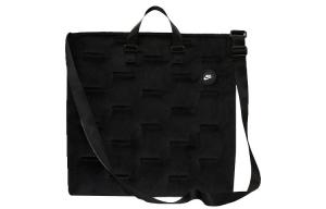 Наследие Велюровая Тканевая Сумка-шоппер, Портальная Сумка Через Плечо, Унисекс Черный Nike