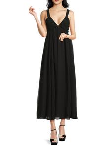 Платье макси Jia А-силуэта из шифона Area Stars, черный