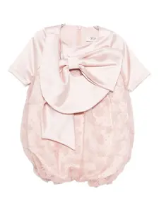 Комбинезон с бантом и кружевной отделкой Alapage, розовый