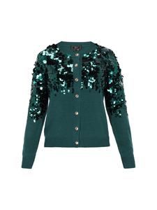Женский кардиган изумрудного цвета faina