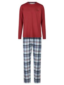 Phil & Co. Berlin Пижама длинная 'Classic' в синем, светло-голубом, красном, бежевом цветах