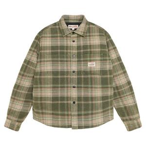 Рубашка Stussy Heavy Washed Plaid Long-Sleeve Shirt Green, зеленый