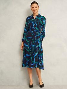 Платье-рубашка Alis с принтом в виде лент Hobbs, Blue/Multi
