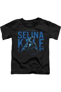 Футболка с коротким рукавом для малышей "Бэтмен и Селина Кайл на мотоцикле" Gildan, черный