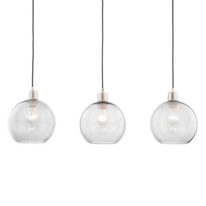 Подвесной светильник Loistaa Elven II, утюг/стекло - 3-х ламповый