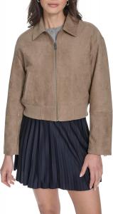 Женская куртка-бомбер Levi's из искусственной кожи с отложным воротником, Tan Faux Suede