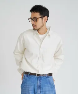 Мягкая фланелевая рубашка из хлопка производства США (однотонная) Coen, цвет Off White