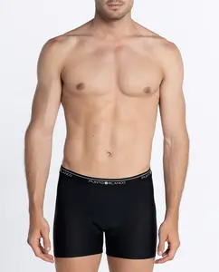 Набор из 2 мужских однотонных трикотажных боксеров Punto Blanco, чёрный