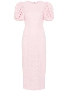 ROTATE BIRGER CHRISTENSEN кружевное платье миди, розовый