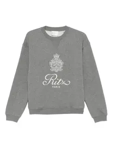 Свитер с графичным принтом Frame, серый