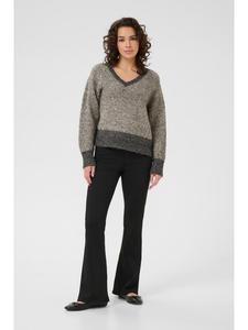 Kaffe Вязаный свитер KAmelinda свободного кроя, темно-серый/перьево-серый, размер M