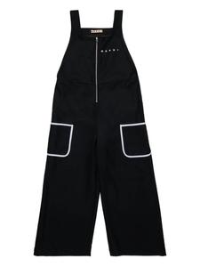 Marni Kids комбинезон с вышитым логотипом, черный