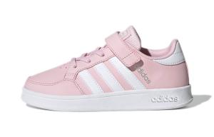 Adidas Neo Детские низкие скейтбордистские кроссовки Breaknet, розово-белые, для детей от 3 до 7 лет