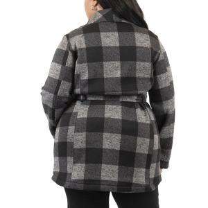 Плюс размер Coffee Shop Вязаная куртка с поясом и запахом Coffee Shop