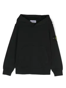 Худи с нашивкой Compass Stone Island Junior, черный