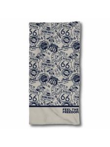 Espico Пляжное полотенце Route 66 Feel the Freedom серого и черного цвета