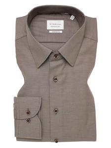 Рубашка с длинными рукавами темно-коричневого цвета Eterna