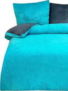 Зимнее постельное белье 240х220 см, Тедди Плюш, однотонное, Теплая флисовая двуспальная кровать One-Home