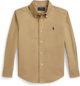 Рубашка Polo Ralph Lauren Kids Garment-Dyed Cotton Oxford Shirt, цвет Vintage Khaki