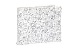 GOYARD Победа Холщовый кошелек с кожаными вставками Унисекс 11 цветов, White