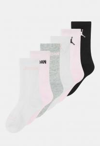 Набор спортивных носков Girls Legend Crew Jordan, 6 пар, розовый/серый/черный/белый