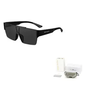 HELEN KELLER Авиаторские солнцезащитные очки унисекс, H-SPORTN02 All Colors Gray+Bright Black Feet