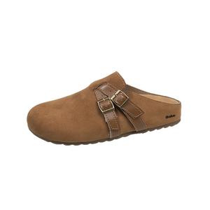 Женские сандалии с закрытым носком, устойчивые к истиранию и скольжению BAKE, Camel