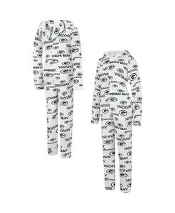 Женский кремовый костюм Union Union с капюшоном и молнией во всю длину Green Bay Packers Docket Concepts Sport, бежевый