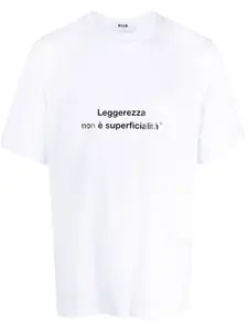 Футболка с надписью MSGM, белый