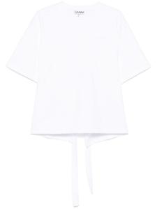 GANNI футболка с завязками, белый