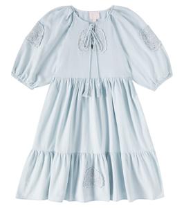 Хлопковое платье в технике крючком Chambray Petite Amalie  , Pale Wash Chambray