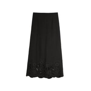 ELLE Повседневная длинная юбка для женщин, черная, средней длины, другие