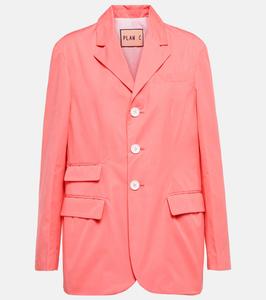 Однобортный хлопковый блейзер Plan C, розовый