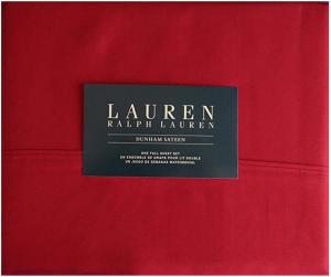 Ralph Lauren Комплект постельного белья Full, сатин 100% хлопок, цвет Адмирал Ред